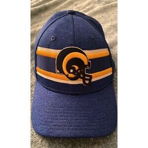 Los Angeles Rams New Era 39Thirty Flexfit Hat Blue Gold Size Large/ XLarge